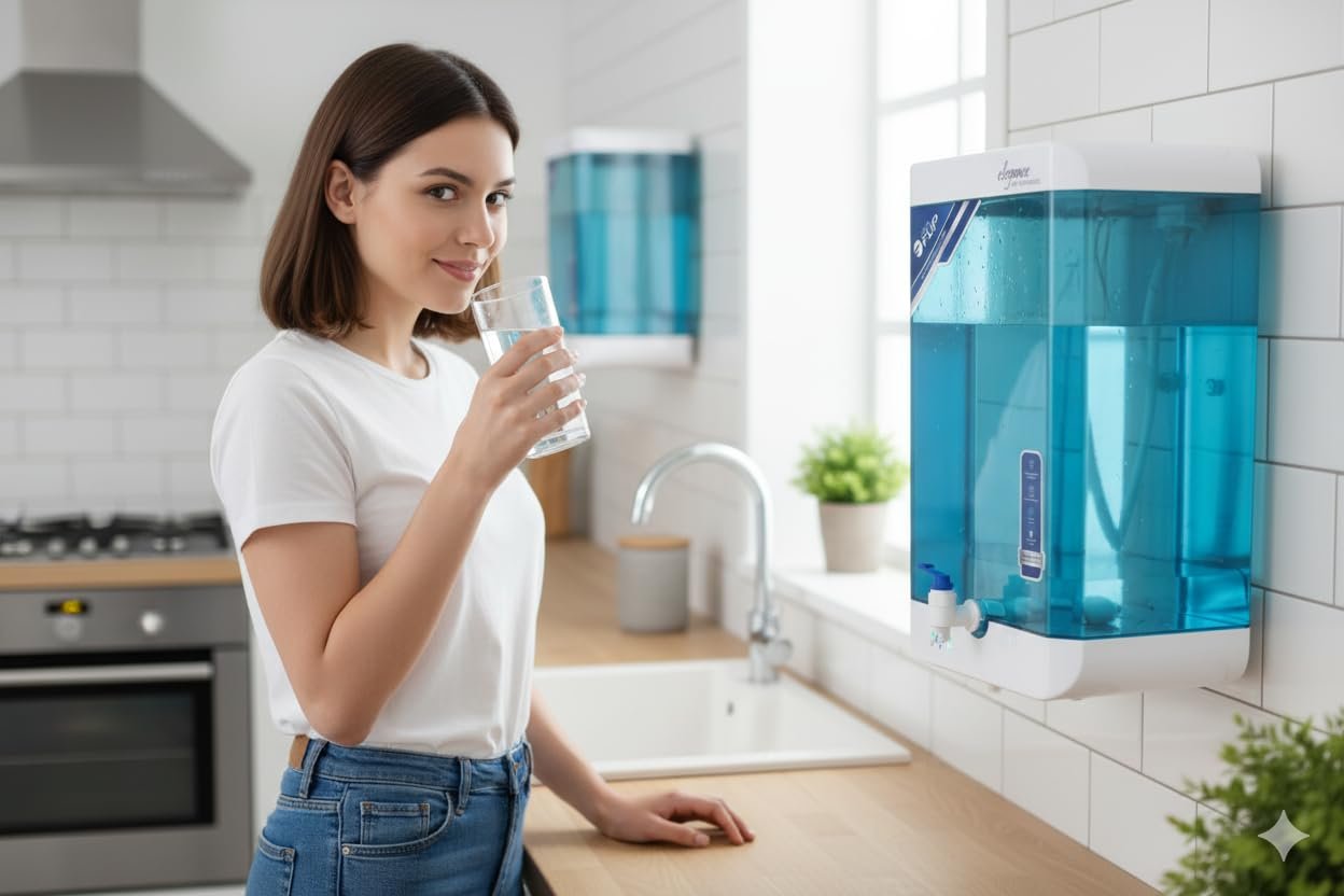 Aqua Glory Ro water Purifier RO + UV + TDS Controller + Active Copper + Alkaline + Zinc Best Premium 13 litter Work up to 3000 TDS/PPM suitable for all Water (Green)