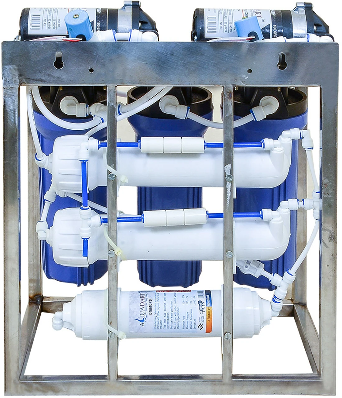AquaDart 25 LPH Commercial  Water Purifier Plant Double Purification Stainless Steel With TDS Adjuster + Auto Shut Off 25 L RO Water Purifier (Blue)