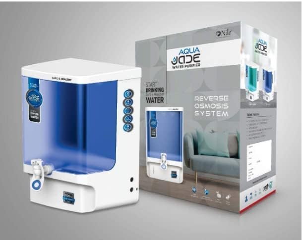 Aqua Jade RO Water Purifier with RO + Active Copper with Alkaline Technology |7 Stage Purification |10 Litre Storage |15 Litre/Hr Capacity | UV LED | Color (WHITE & BLUE)