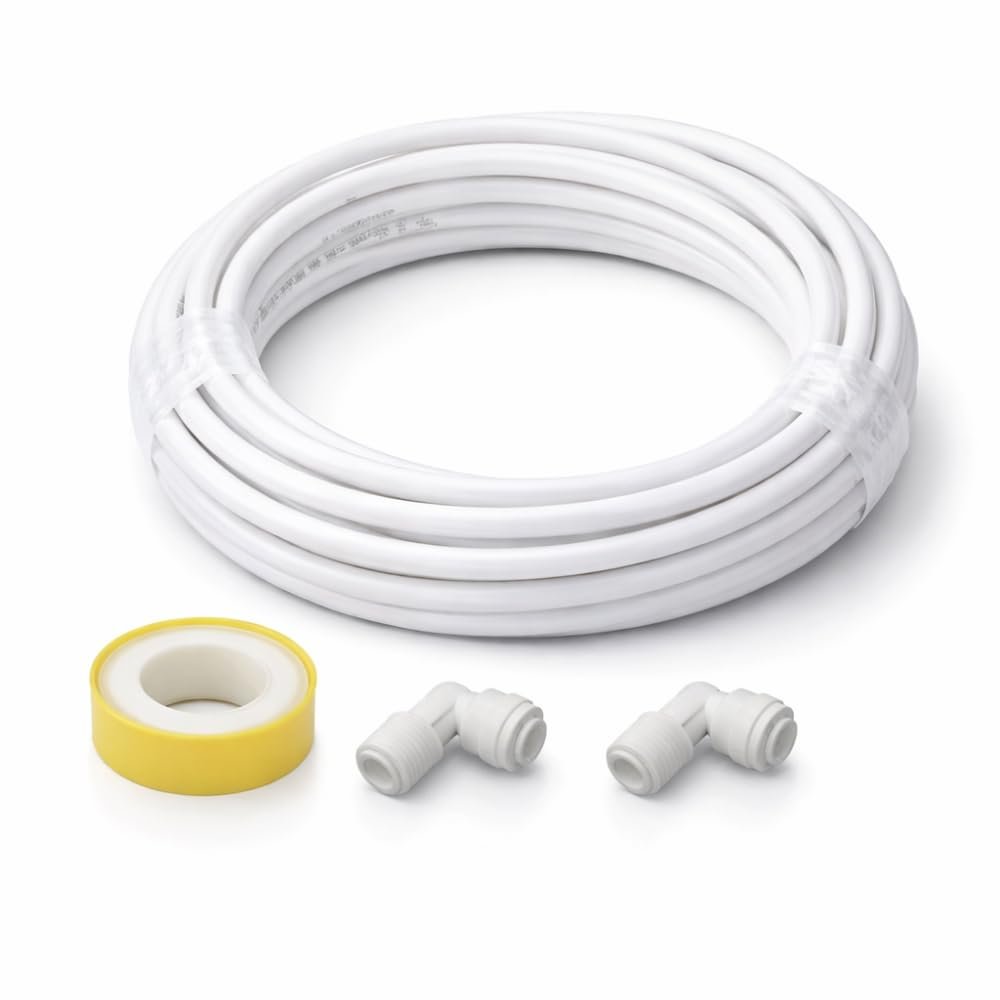 Ro pipe 10 Meters length, Ro tubing 1/4 size, ro pipe 1/4 size with 2 jointers and teflon tape, White